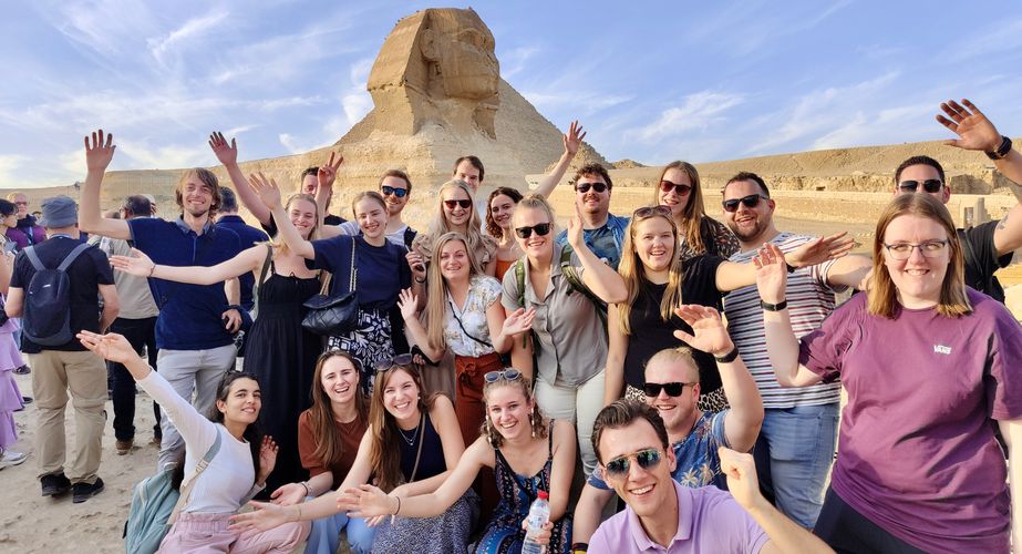 Sfinx van Gizeh groepsfoto Sfinx van Gizeh groepsfoto